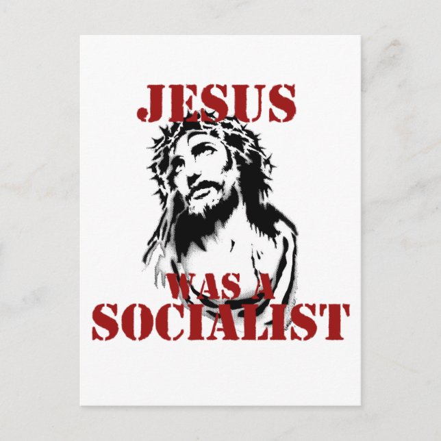 Jesus var socialist vykort (Framsida)