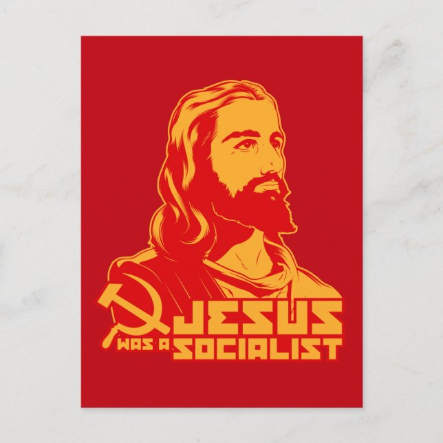 Jesus var socialist vykort (Framsida)