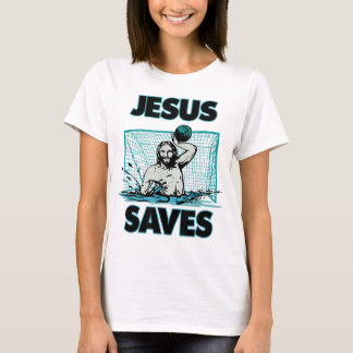 Jesus Vatten Polo Goalie sparar för Chri T Shirt