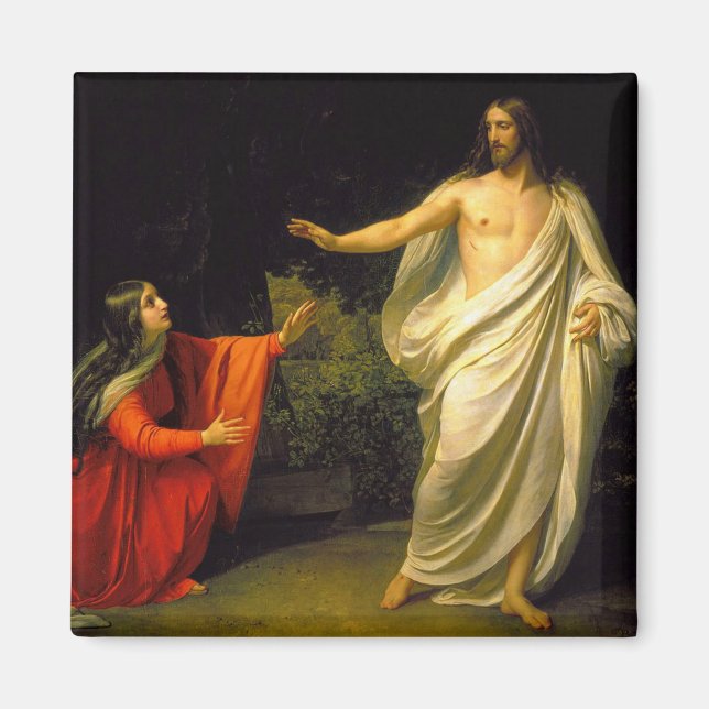 Jesus verkar för Mary Magdalene Magnet (Framsidan)