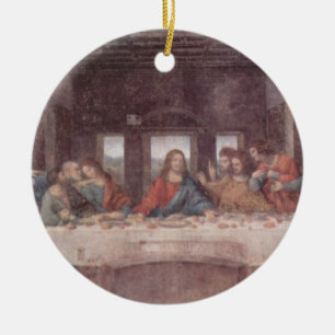 Jesus vid den sista vaktmästaren, Leonardo da Vinc Julgransprydnad Keramik