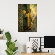 Jesus vid din dörr Vintage affisch