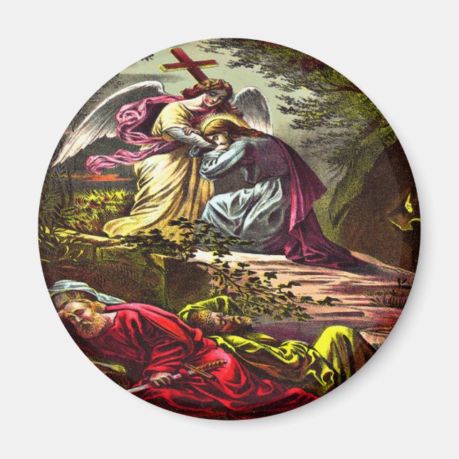 Jesus vid Gethsemane Magnet (Framsidan)