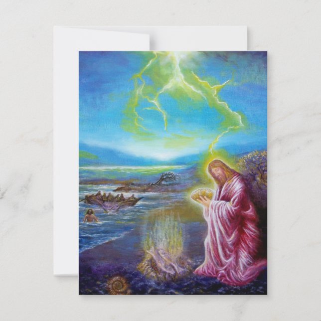 JESUS VID KUSTEN, Johannes 21 Inbjudningar (Framsida)