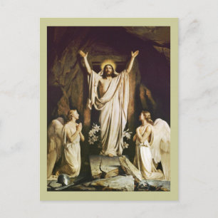 Jesus vid öppnandet av Grav Vykort