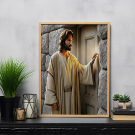 Jesus vid Sunrise Antique Door Poster