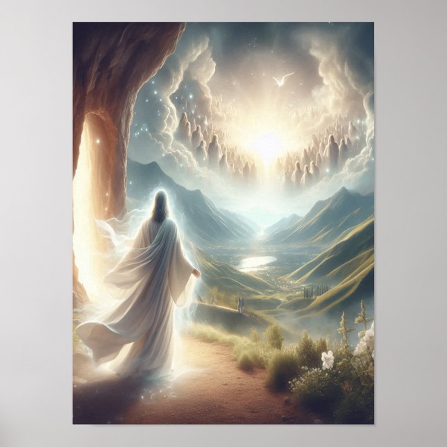 Jesus viktorious vid himlens Grind Poster (Framsidan)