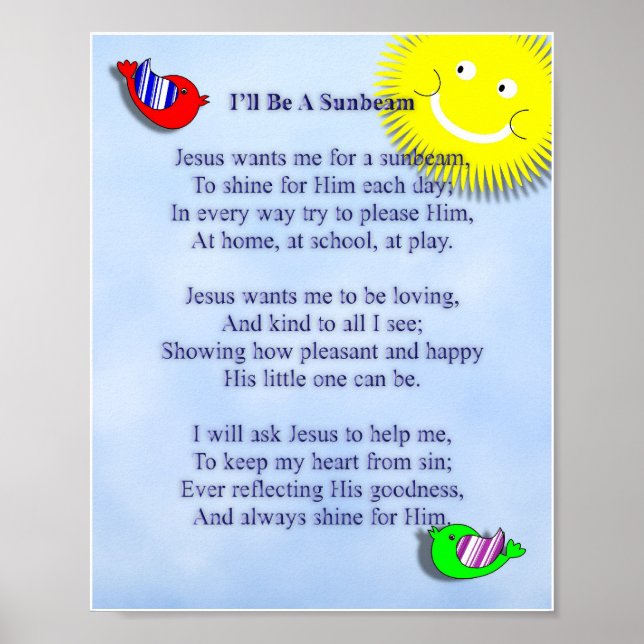 Jesus vill att jag ska ha en solstråle i Bild Poster (Framsidan)