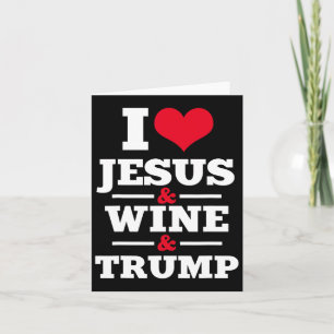 Jesus Vin Trump Religiösa Christian Faith Mamma Gi Kort