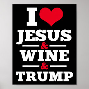Jesus Vin Trump Religiösa Christian Faith Mamma Gi Poster