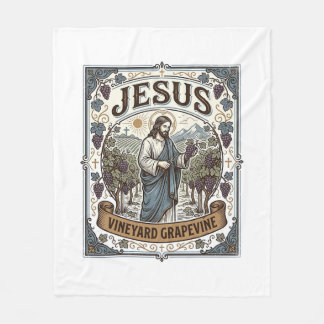 Jesus vingård Grapevine Jesus vingård Grapevine  Fleecefilt