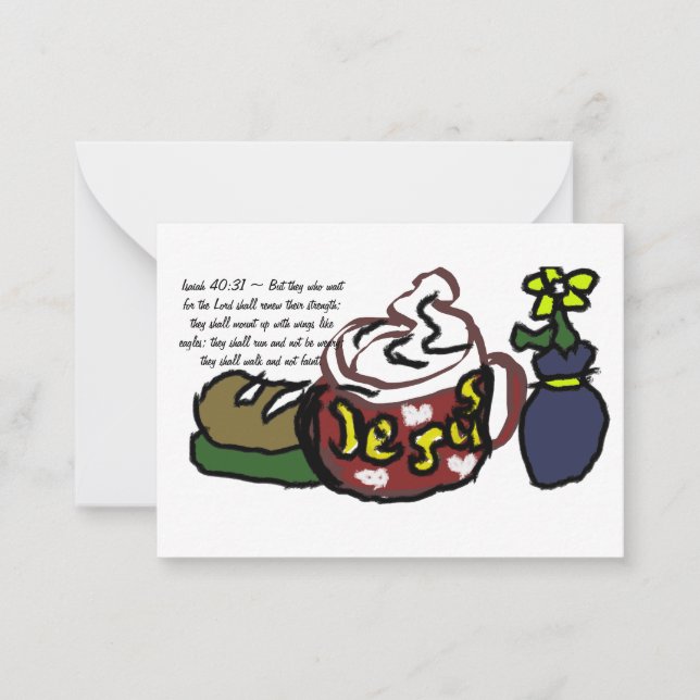 Jesus vinge anteckningskort (Framsida)