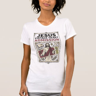 Jesus Vintage Biljett Tillträde Jesus Vintage Bilj T Shirt