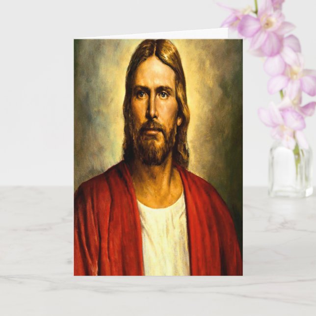 Jesus Vintage Greeting Card Kort (Orkide)