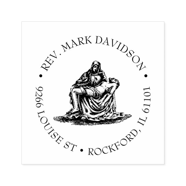 Jesus Virgin Mary Pieta Religiösa katolik Stämpel (Tryck)