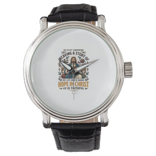 Jesus Virka Stickad T-Shirt Inspirerande Tro Armbandsur