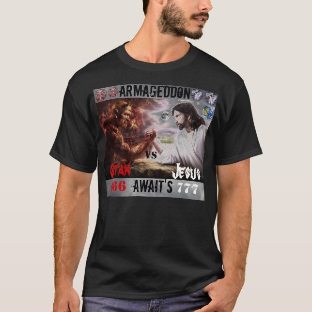 Jesus VS Satan T/shirt T-shirt (Framsida)