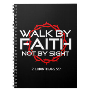 Jesus Walk av Faith Christian T-ShirtDenna Jesus W Anteckningsbok