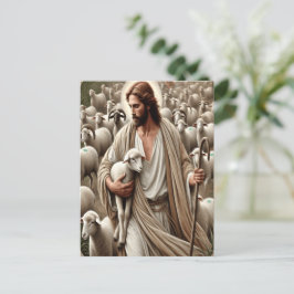 Jesus Walking bland hans lås Vykort
