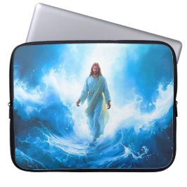 Jesus Walking in the Ocean Laptop Case/Protector Laptop Fodral