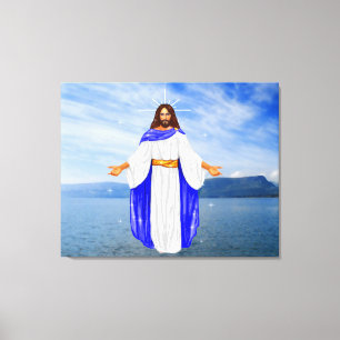 Jesus Walking på Vatten Canvastryck