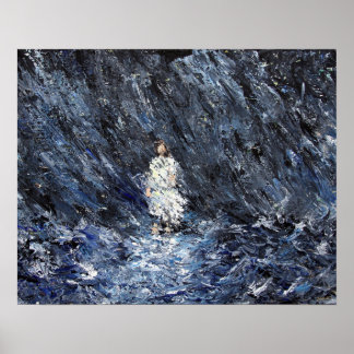 Jesus Walking på Vatten Poster