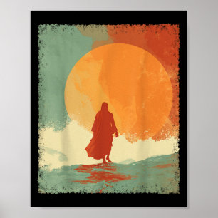 Jesus Walking på Vatten Poster