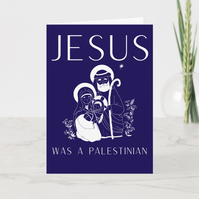 Jesus Was A Palestinian Christmas Card Christian Kort (Framsida)