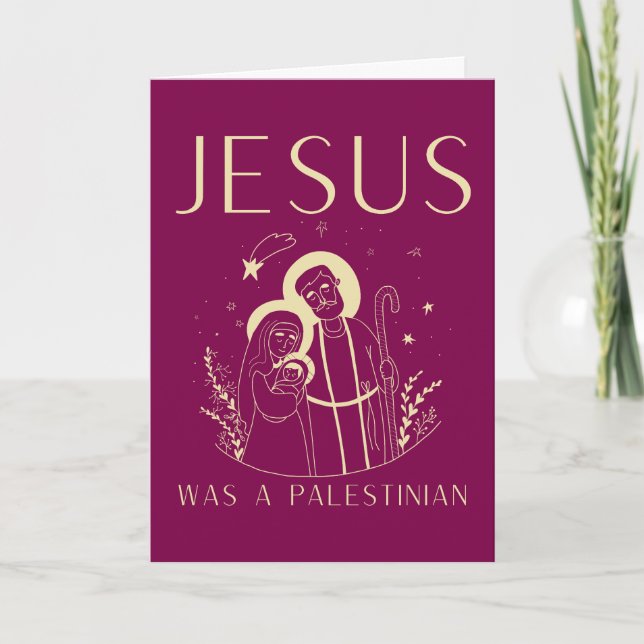 Jesus Was A Palestinian Christmas Card Christian Kort (Framsida)