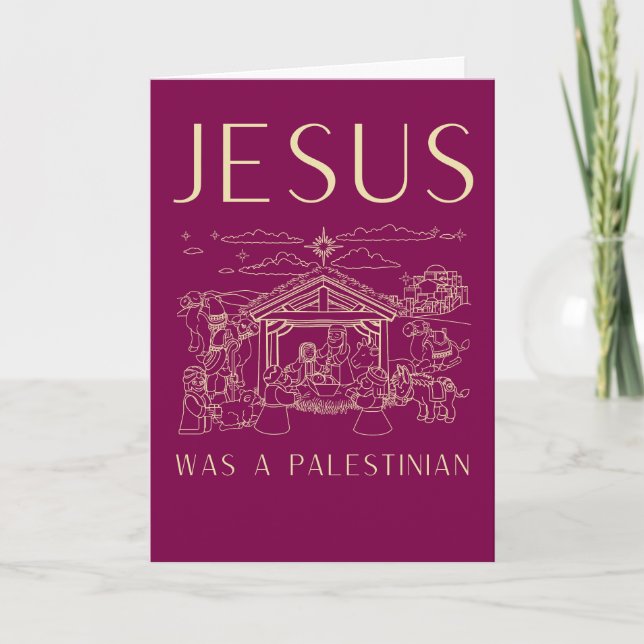 Jesus Was A Palestinian Christmas Card Christian Kort (Framsida)