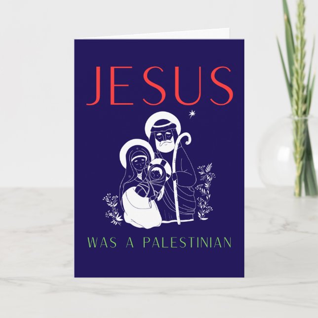 Jesus Was A Palestinian Christmas Card Christian Kort (Framsida)