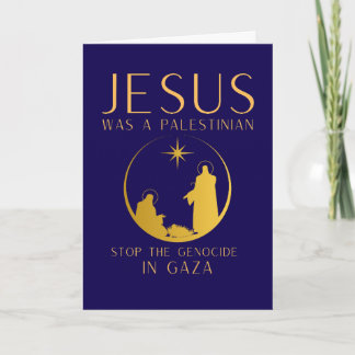 Jesus Was A Palestinian Christmas Custom Message Kort