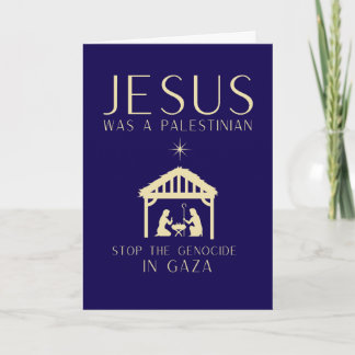 Jesus Was A Palestinian Christmas Custom Message Kort