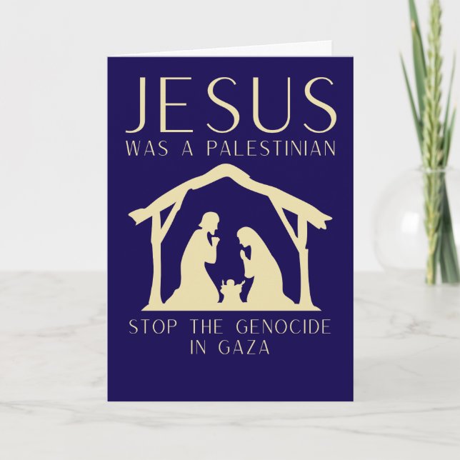 Jesus Was A Palestinian Christmas Gaza  Kort (Framsida)