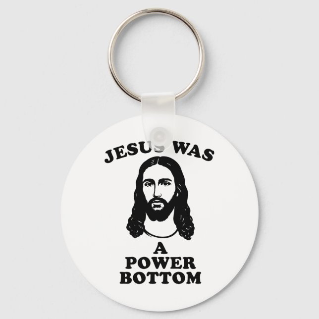 Jesus Was A Power Bottom Funny Pride Christmas Gag Nyckelring (Framsida)
