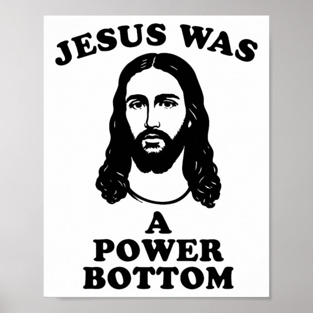 Jesus Was A Power Bottom Funny Pride Christmas Gag Poster (Framsidan)