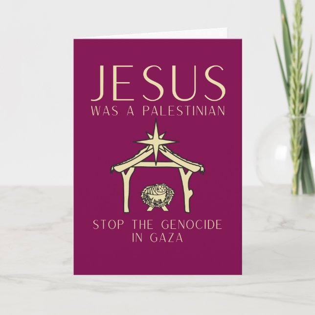 Jesus Was Palestinian Christmas Gaza Human Rights Kort (Framsida)