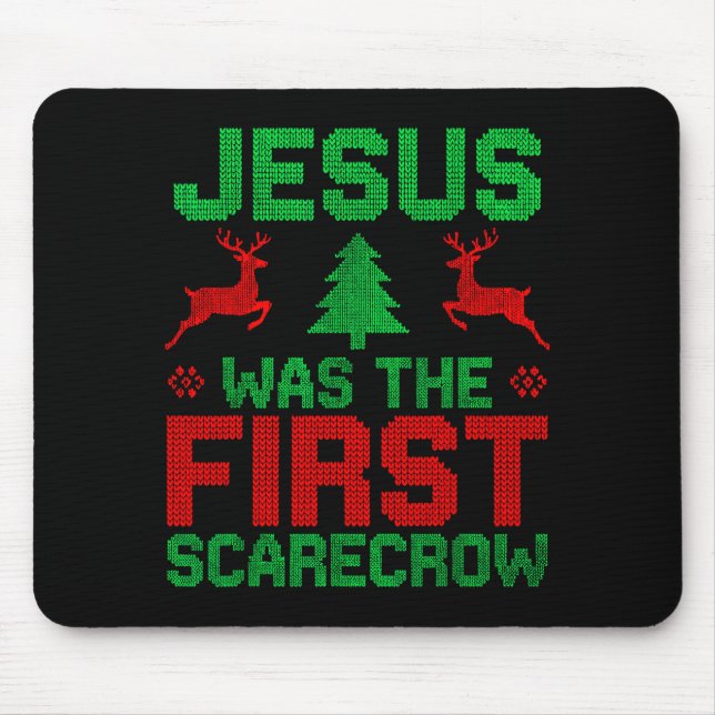 Jesus Was The First-ecrow Reindeer Ugly Sweater Xm Musmatta (Framsidan)