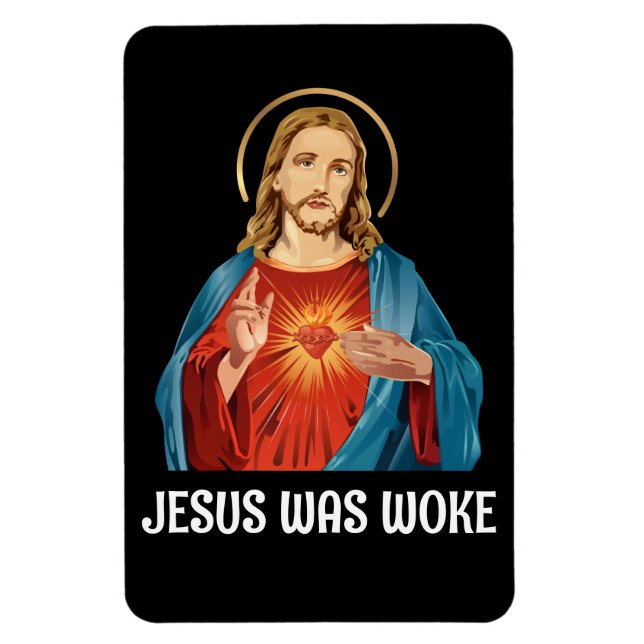 JESUS WAS WOKE WWJD MAGNET (Vertikal)