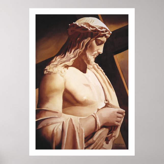 Jesus Watercolor Art Poster (Framsidan)