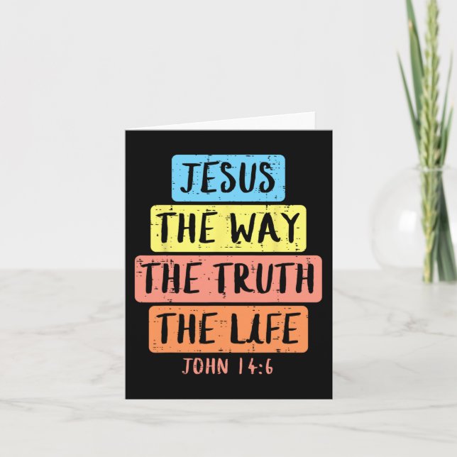 Jesus Way Truth Life John 146 Påsk Religiösa Wom Kort (Framsida)