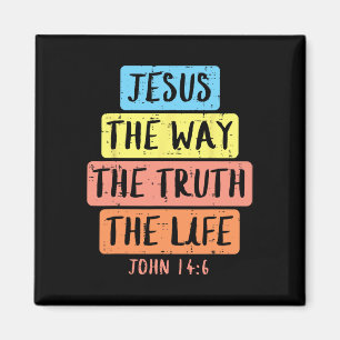Jesus Way Truth Life John 146 Påsk Religiösa Wom Magnet