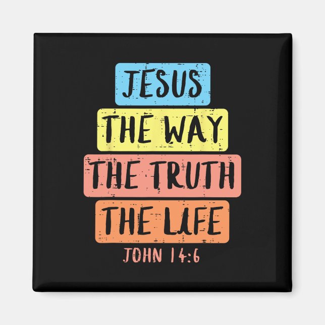 Jesus Way Truth Life John 146 Påsk Religiösa Wom Magnet (Framsidan)