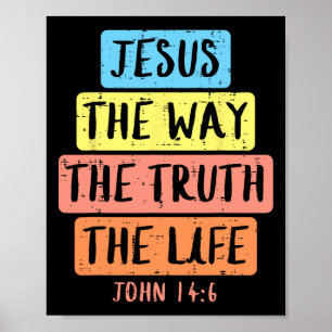 Jesus Way Truth Life John 146 Påsk Religiösa Wom Poster