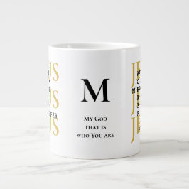 Jesus Waymaker Monogram Christian Coffee Mugg Jumbo Mugg