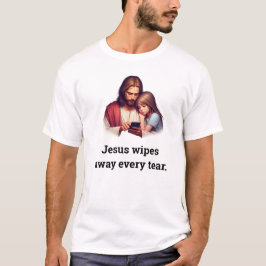 Jesus wipes away every tear Luxury T-Shirt 
