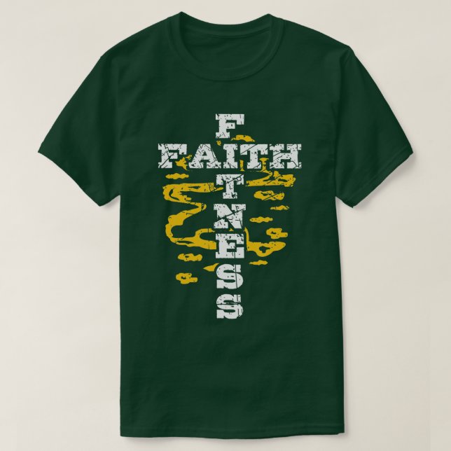 Jesus Workout Faith Fitness Kor Christian Gym G T Shirt (Design framsida)