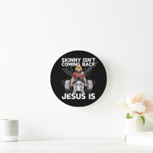 Jesus Workout Gym Smal Kommer Inte Tillbaka Rund Klocka