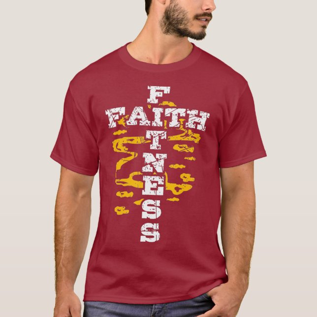 Jesus Workout Shirt Faith Fitness Kor Gym Gift T Shirt (Framsida)