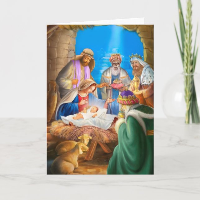 Jesus x-mas-bild för julkort helgkort (Framsida)